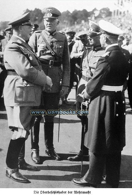 Die Oberbefehlshaber der Wehrmacht, 1937, Goering, Blomberg, Raeder, Generaloberst Freiherr von Fritsch