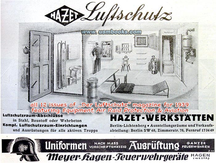 NAZI AIR RAID PROTECTION ADVERTISING