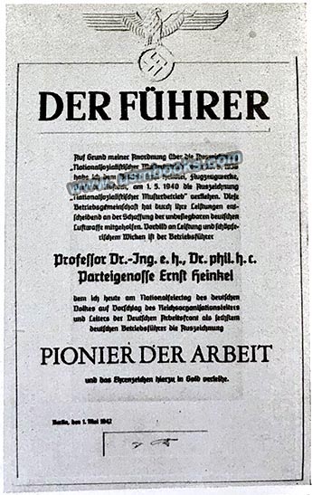 Ernst Heinkel, Pionier der Arbeit