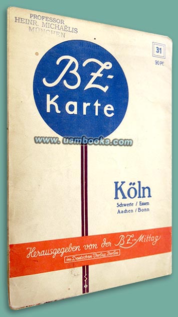 3. Reich BZ-Karte 31 Köln Cologne