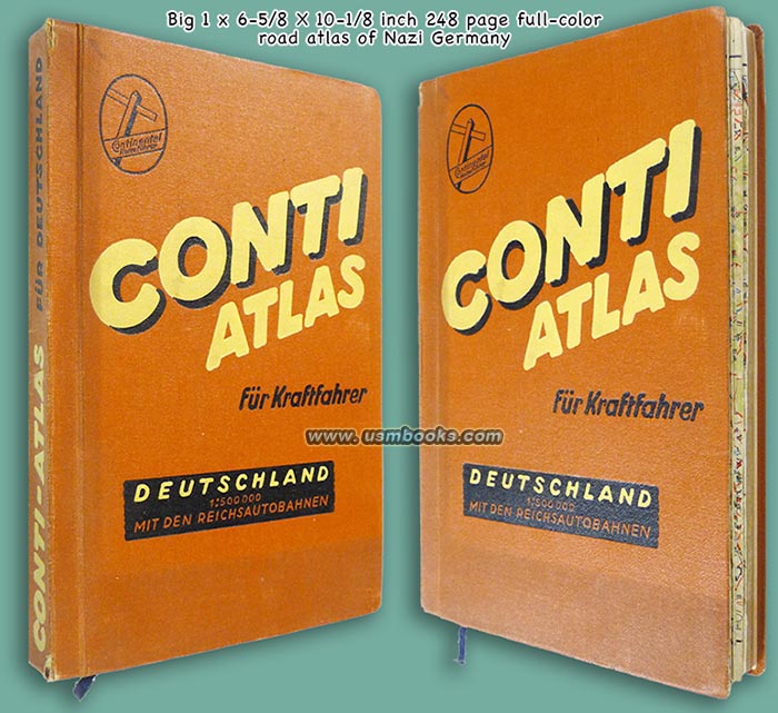 Conti Atlas fr Kraftfahrer Deutschland mit den Reichsautobahnen
