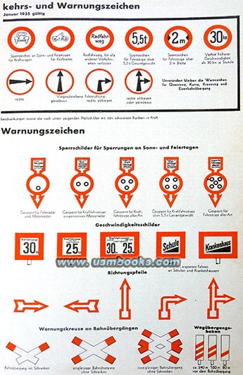 Nazi era German traffic signs
