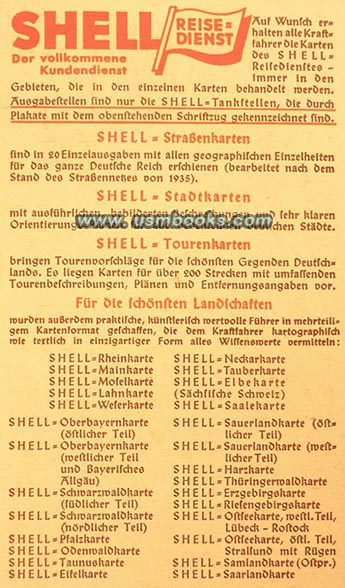  Shell Reisedienst Third Reich maps