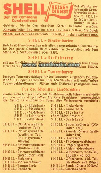 Shell Reisedienst Third Reich maps