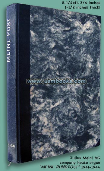 BOUND Third Reich issues of Meinl-Post