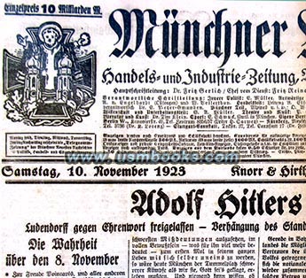 Münchner Neueste Nachrichten 9 November 1923