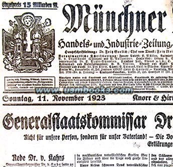 Münchner Neueste Nachrichten 11 November 1923