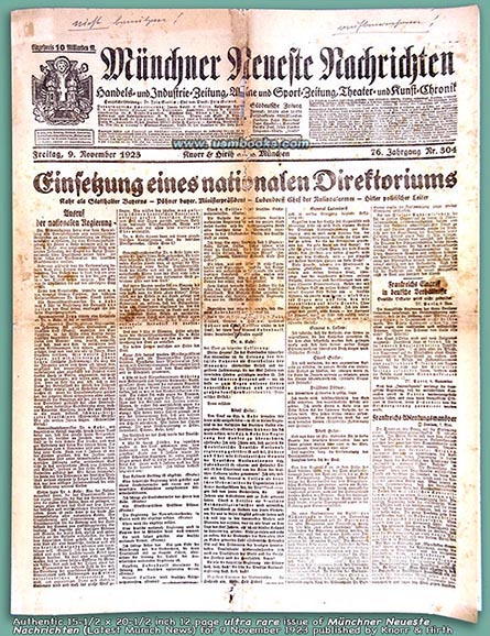 Mnchner Neueste Nachrichten 9 November 1923