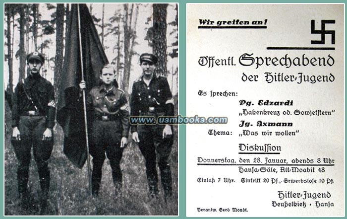 Public Meeting of the Hitler Youth ppster