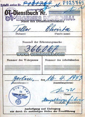 OT Dienstbuch Christa Teller