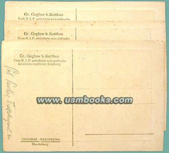 rein-jüdische landwirtschaftliche Siedlung Gross-Gaglow postcards
