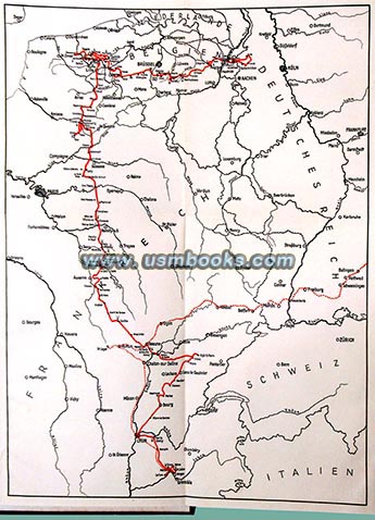 fold-out Nazi map nazi west front
