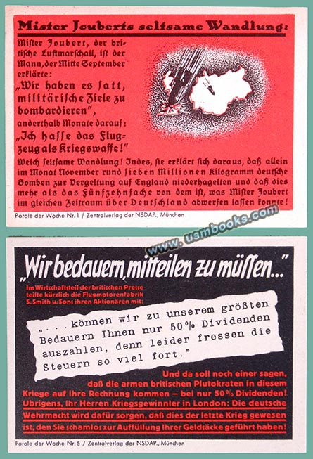 NSDAP-PROPAGANDAPLAKAT PAROLE DER WOCHE