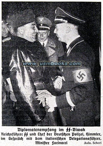 Reichführer-SS Heinrich Himmler with Italian Minister Roberto Farinacci