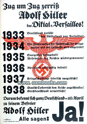 1938 Anschluss - vote YES for Hitler