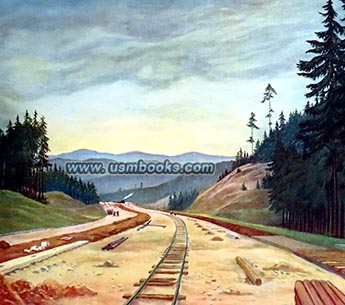 Nazi freeway watercolor 1936