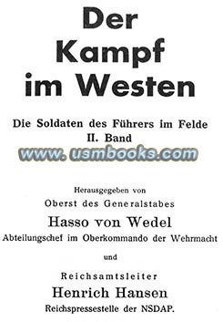 Nazi 3D photo book Kampf im Westen