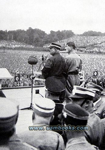 Ernst Röhm, Adolf Hitler addressing the SS and SA