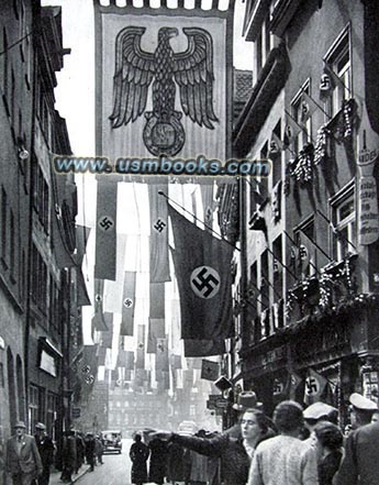 Nazi swastika banners