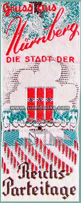 NAZI PARTY DAYS NUREMBERG WOVEN BOOKMARK
