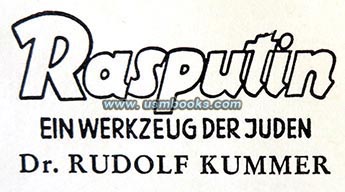 anti-Jewish Nazi book RASPUTIN