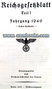1940 Reichsgesetzblatt Teil 1