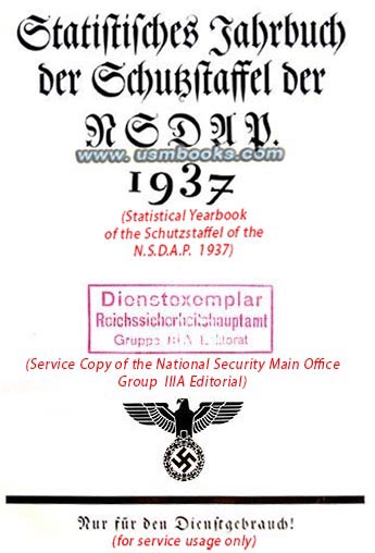 Dienstexemplar Reichssicherheitshauptamt Gruppe IIIA Lektorat