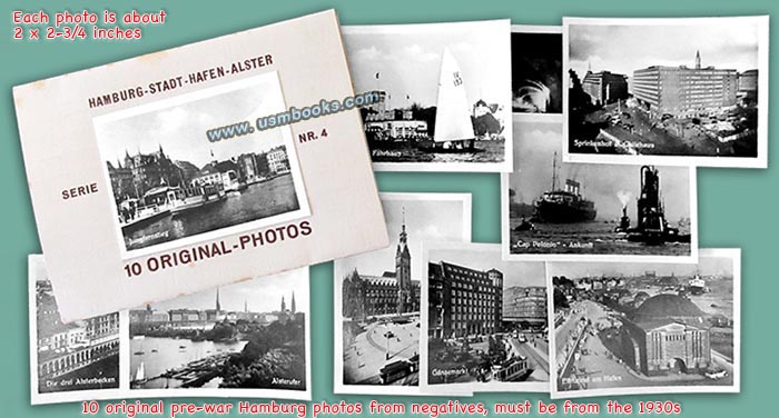 Nazi German souvenir photo set HAMBURG-STADT-HAFEN-ALSTER