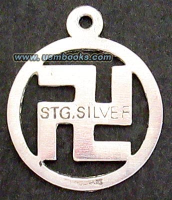 sterling silver swastika charm