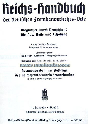1939 Directory of Germany for Health Spas, Tourist Travel and Recreation