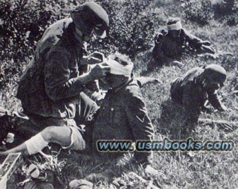 combat medics dealing with casualties on the battlefield